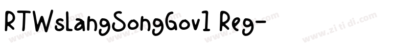 RTWsLangSongGov1 Reg字体转换